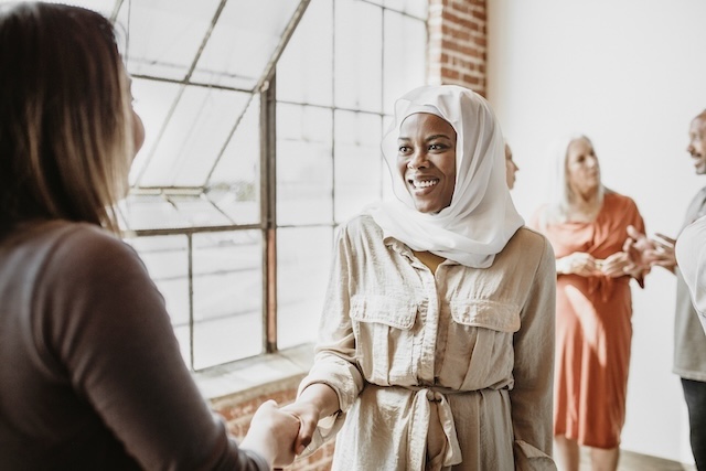 Group of diverse people in an interfaith workshop